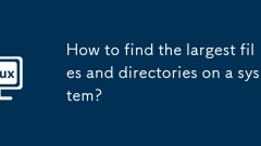 How to find the largest files and directories on a system?