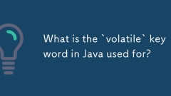 What is the `volatile` keyword in Java used for?