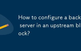 Wie konfigurieren Sie einen Backup -Server in einem Upstream -Block?