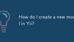 Comment créer un nouveau modèle dans YII?