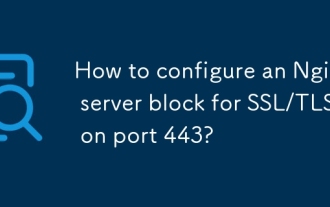 How to configure an Nginx server block for SSL/TLS on port 443?