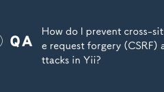 How do I prevent cross-site request forgery (CSRF) attacks in Yii?