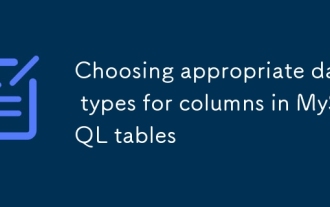 Choosing appropriate data types for columns in MySQL tables