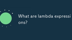 What are lambda expressions?