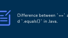 Difference between `==` and `.equals()` in Java.