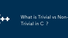 What is Trivial vs Non-Trivial in C ?