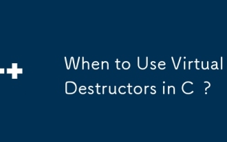 When to Use Virtual Destructors in C ?