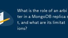 What is the role of an arbiter in a MongoDB replica set, and what are its limitations?