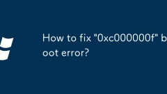 How to fix '0xc000000f' boot error?