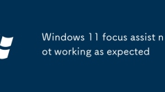 Windows 11 focus assist not working as expected