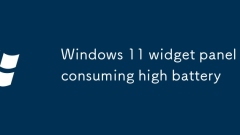 Panel widget Windows 11 memakan bateri yang tinggi