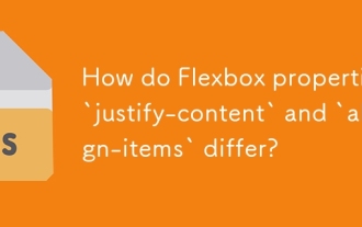 How do Flexbox properties `justify-content` and `align-items` differ?