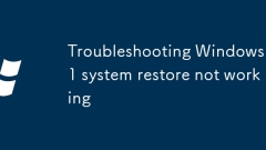 Dépannage de la restauration du système Windows 11 ne fonctionne pas