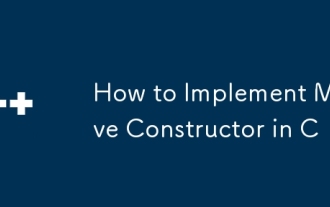 How to Implement Move Constructor in C