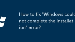 Bagaimana cara membetulkan ralat 'Windows tidak dapat menyelesaikan pemasangan'?