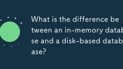 What is the difference between an in-memory database and a disk-based database?