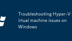 Troubleshooting Hyper-V virtual machine issues on Windows