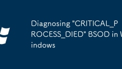 Diagnosing 'CRITICAL_PROCESS_DIED' BSOD in Windows