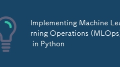 Implémentation des opérations d'apprentissage automatique (MOPL) dans Python