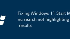 Memperbaiki Windows 11 Mula Menu Carian Tidak Menyerlahkan Hasil
