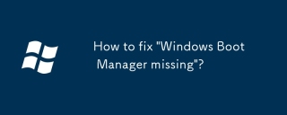 Wie repariere ich 'Windows -Boot -Manager vermisst'?