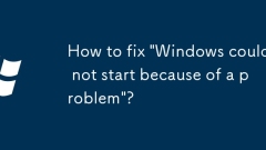 How to fix 'Windows could not start because of a problem'?