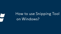 How to use Snipping Tool on Windows?
