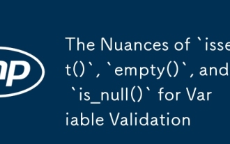 The Nuances of `isset()`, `empty()`, and `is_null()` for Variable Validation