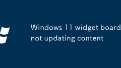 Papan widget windows 11 tidak mengemas kini kandungan