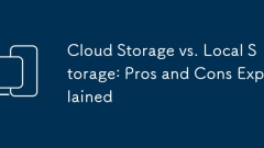 Stockage cloud vs stockage local: avant et inconvénients expliqués