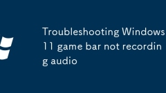 Menyelesaikan masalah bar permainan Windows 11 tidak merakam audio