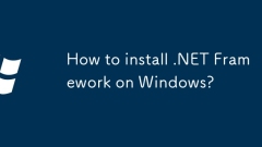 Bagaimana cara memasang rangka kerja .NET di Windows?