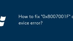Wie fixiere ich den Ger?tefehler '0x8007001f'?