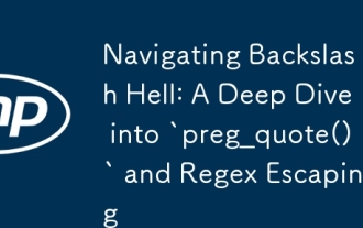 Navigation de l'enfer de barreaux arrière: une plongée profonde dans `preg_quote ()` et regex échappant
