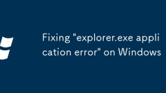 Behebung von 'explorer.exe -Anwendungsfehler' unter Windows