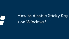 How to disable Sticky Keys on Windows?