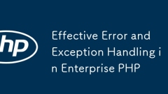 Erreur efficace et gestion des exceptions dans l'entreprise PHP