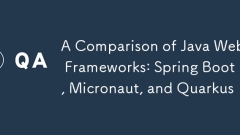 Java Webフレームワークの比較:Spring Boot、Micronaut、およびQuarkus