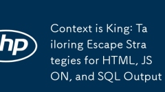コンテキストは王です:HTML、JSON、およびSQL出力のためのエスケープ戦略の調整