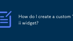 How do I create a custom Yii widget?