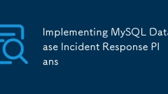 Implementierung von MySQL -Datenbank -Vorfall -Antwortplänen