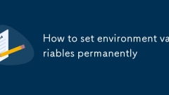 環境変数を永続的に設定する方法