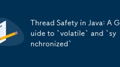 Gewindesicherheit in Java: Ein Leitfaden zu `volatilen' und `synchronisiert`