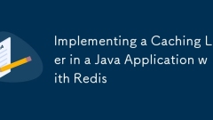 Implementierung einer Caching -Schicht in einer Java -Anwendung mit Redis