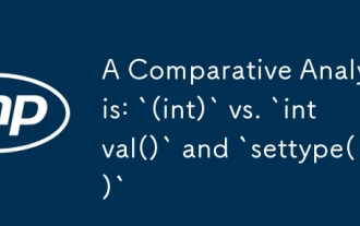 比較分析: `(int)`対intval() `および` setType() `