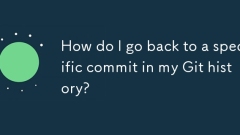 Wie gehe ich zu einem bestimmten Commit in meiner Git -Geschichte zurück?