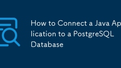 Comment connecter une application Java à une base de données PostgreSQL