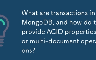 What are transactions in MongoDB, and how do they provide ACID properties for multi-document operations?