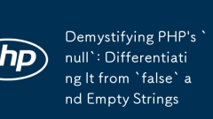 揭開PHP的' null”:將其與' false”和空字符串區分開來