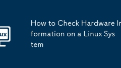 So überprüfen Sie Hardwareinformationen auf einem Linux -System